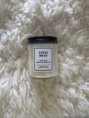 New BBW Suede Musk Single Wick Home Fragrance Candle